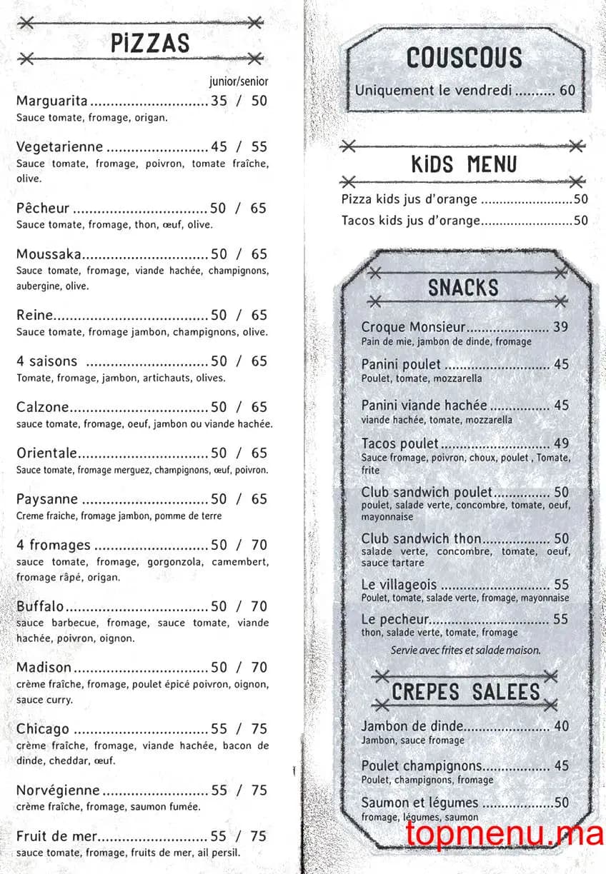 Restaurant Le Madison menu page 4 Le Madison menu page 4