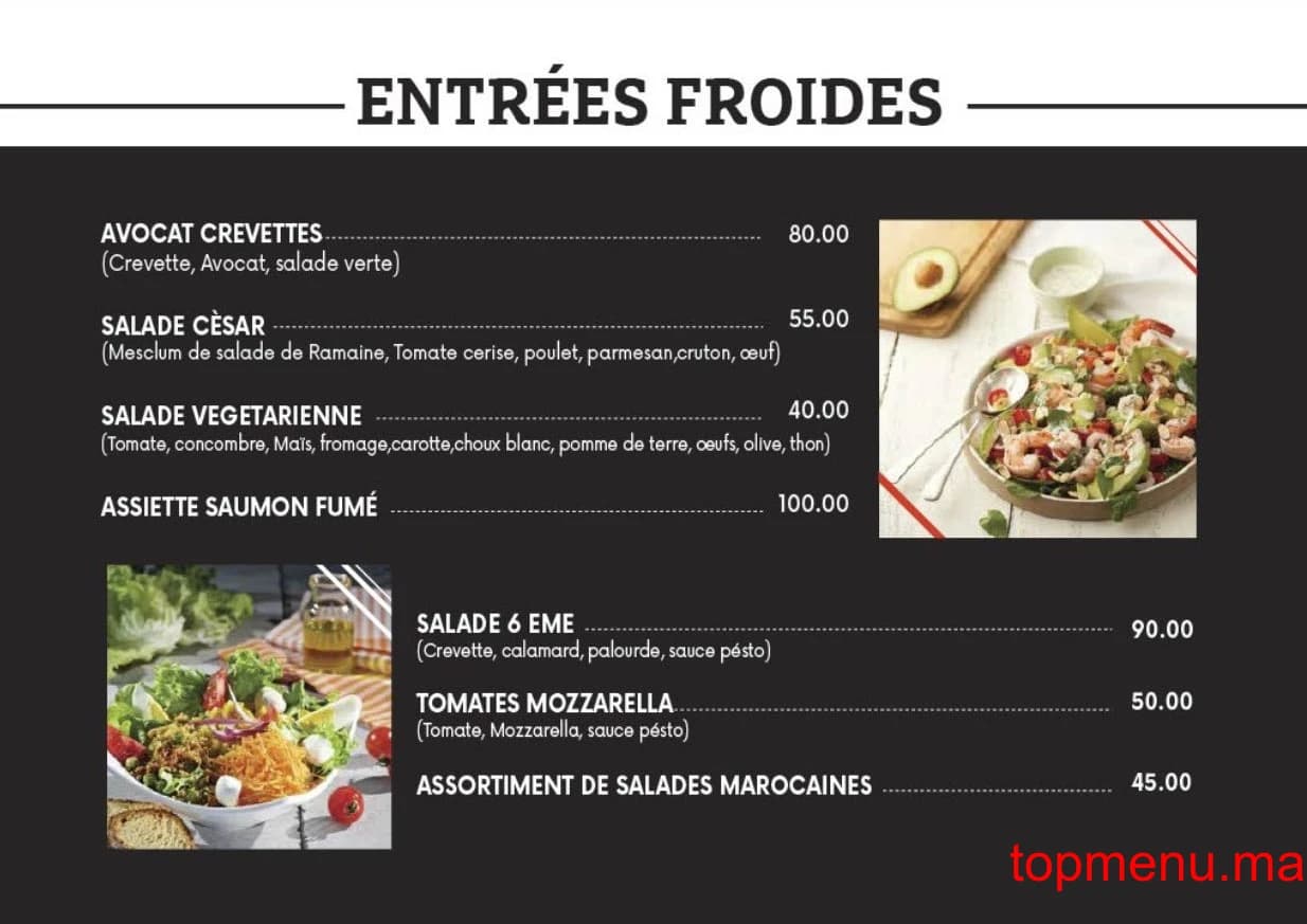 Restaurant 6ÈME CAFE menu page 15 6ÈME CAFE menu page 15