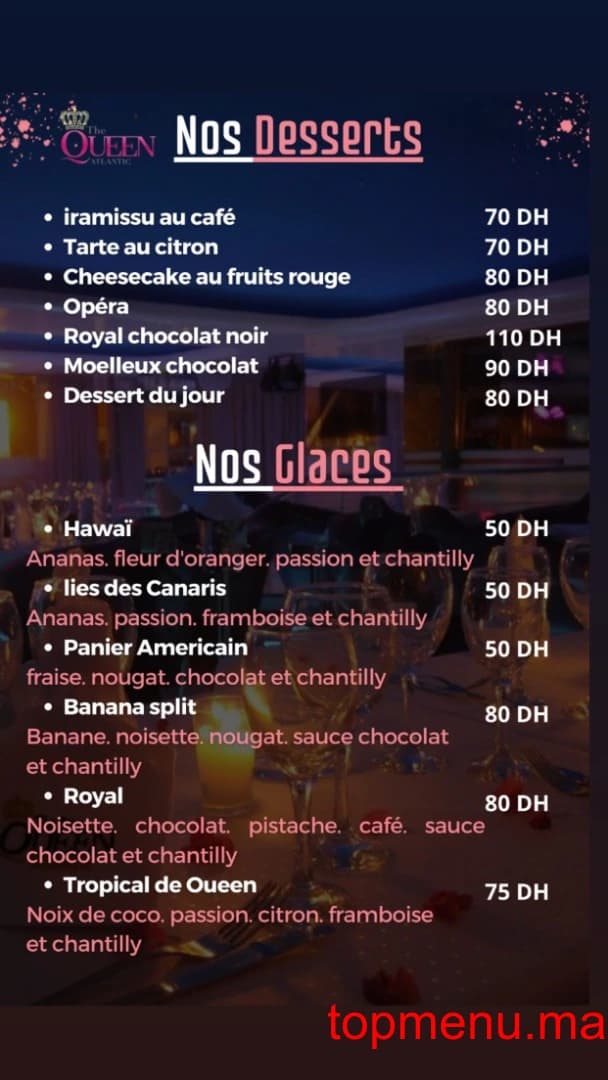 Restaurant Queen Atlantic menu page 13 Queen Atlantic menu page 13