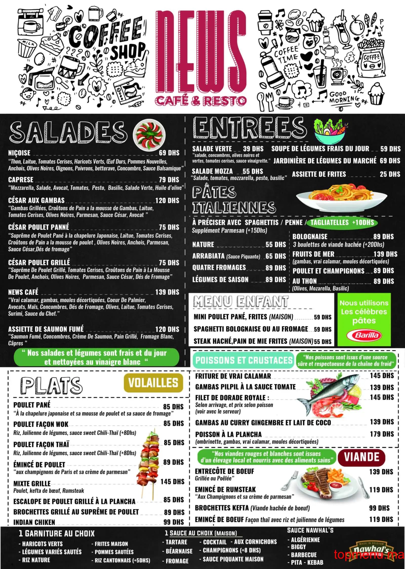 Restaurant News Café menu page 1 News Café menu page 1