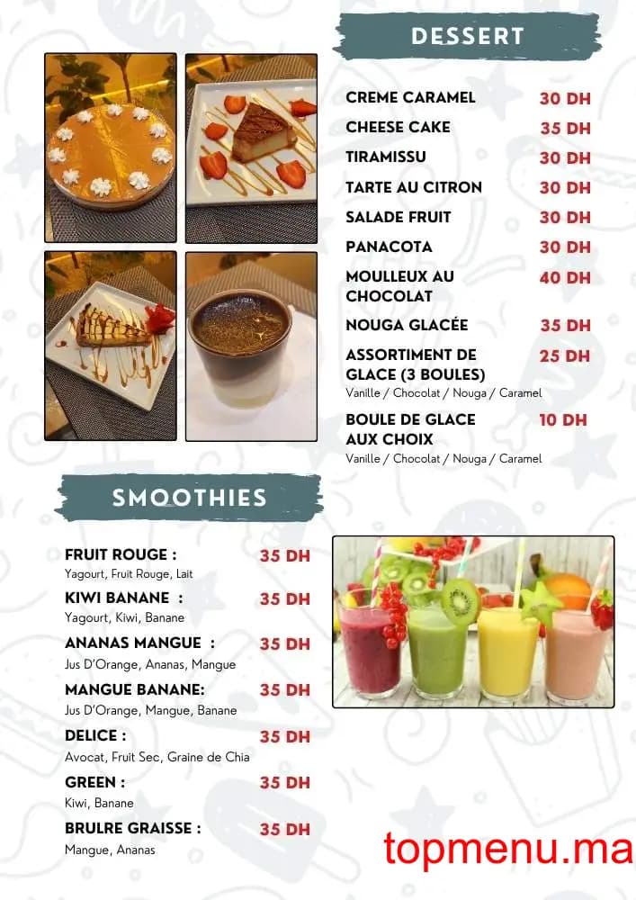 Restaurant Chouf l’Or menu page 12 Chouf l’Or menu page 12