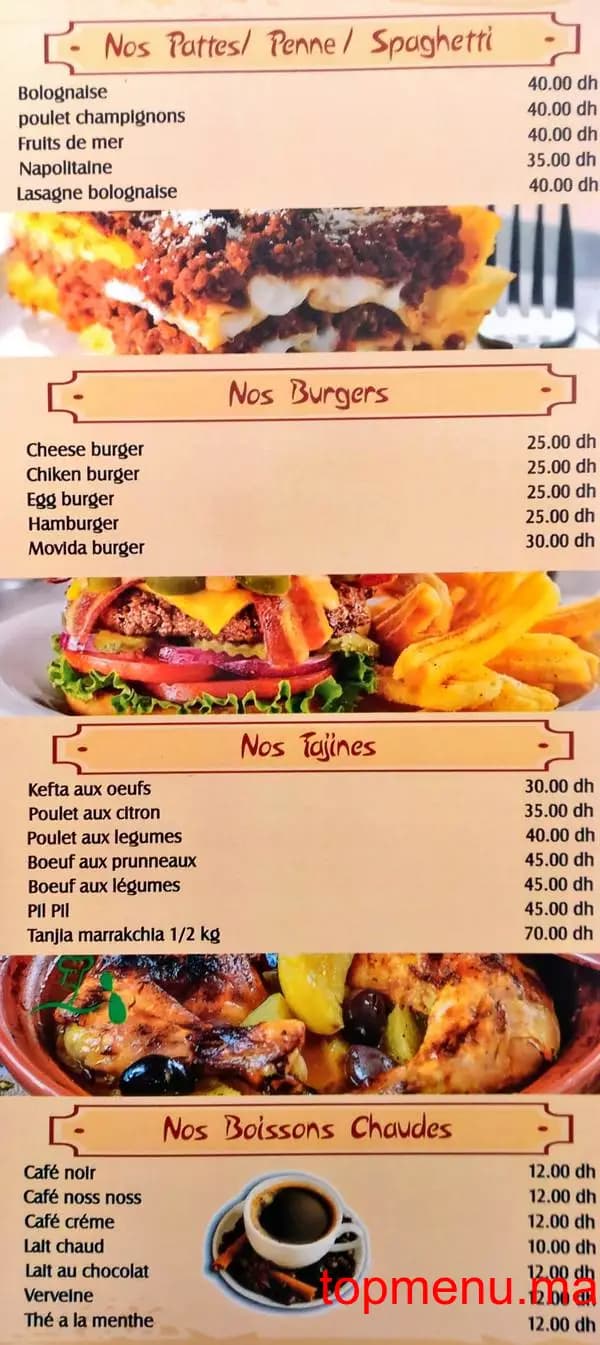 Restaurant Movida menu page 4 Movida menu page 4