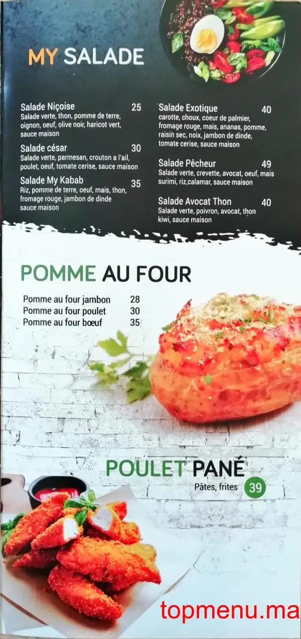 Restaurant My Kebab & Tacos menu page 2 My Kebab & Tacos menu page 2