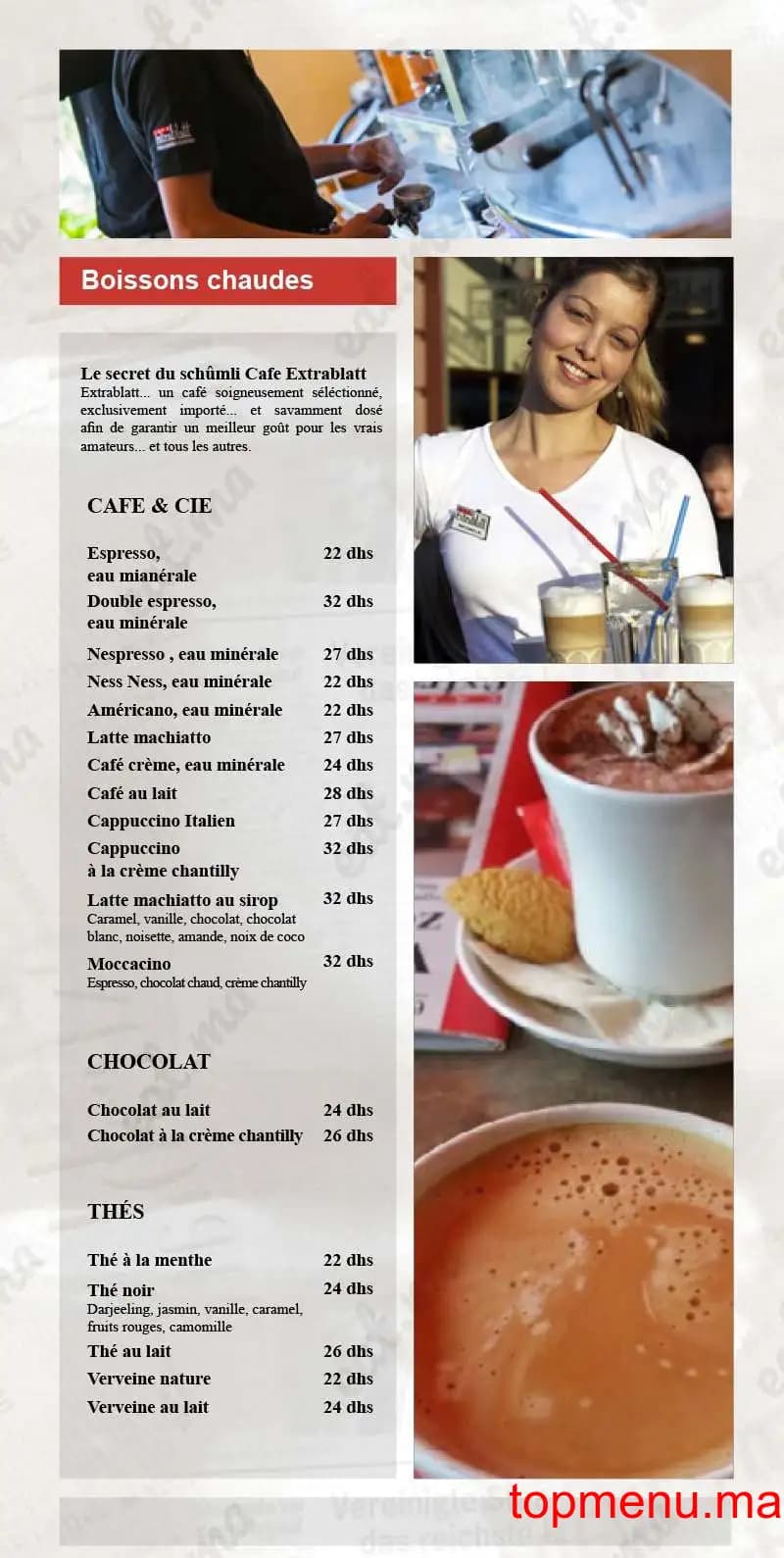 مطعم Extrablatt قائمة الطعام page 5 Extrablatt قائمة الطعام page 5
