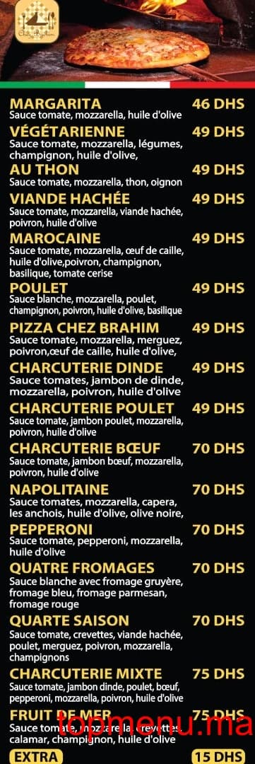 Restaurant Chez Brahim menu page 3 Chez Brahim menu page 3
