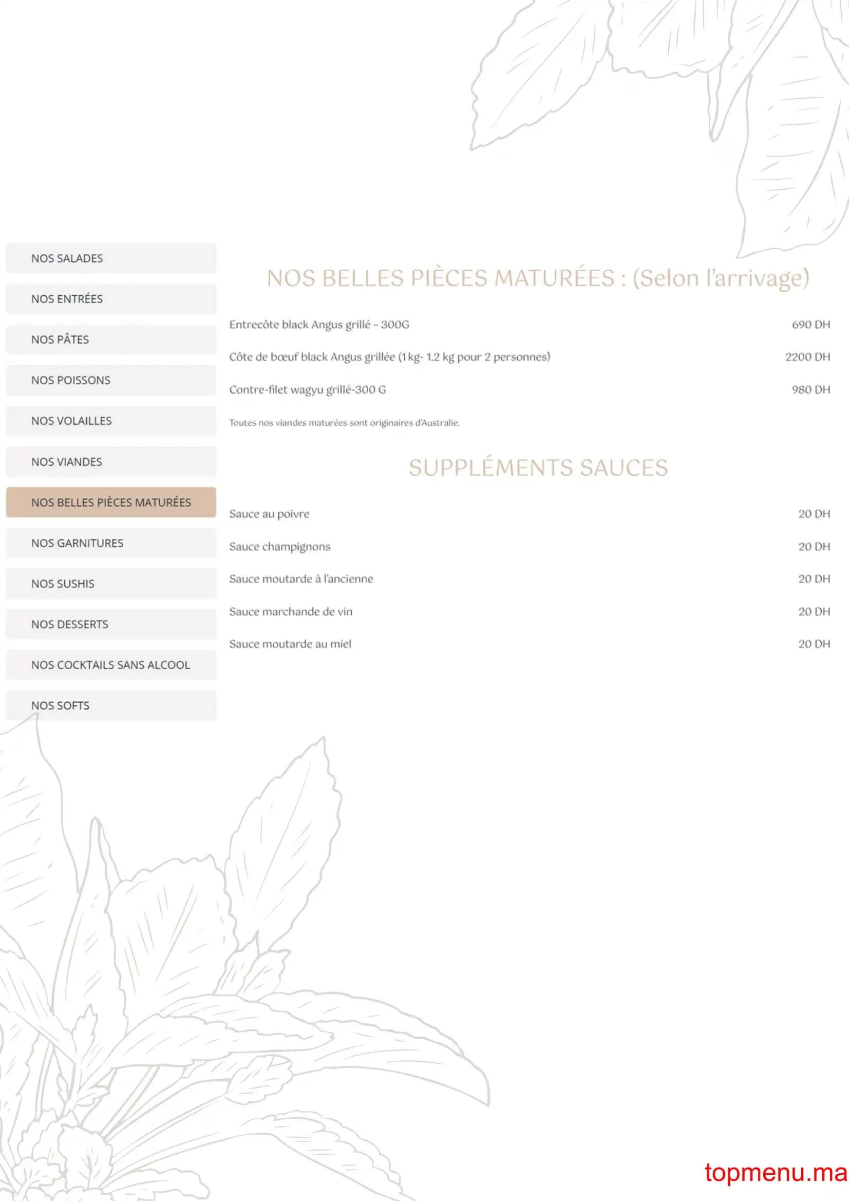 Restaurant Nommos menu page 7 Nommos menu page 7