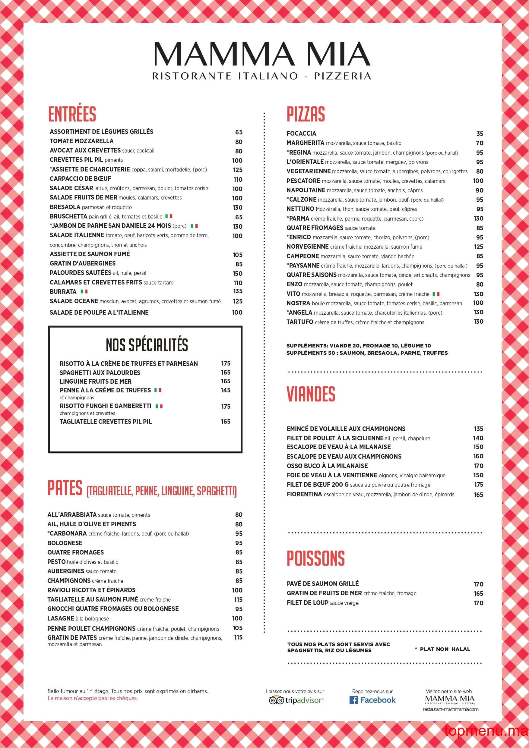 مطعم Mamma Mia قائمة الطعام page 2 Mamma Mia قائمة الطعام page 2