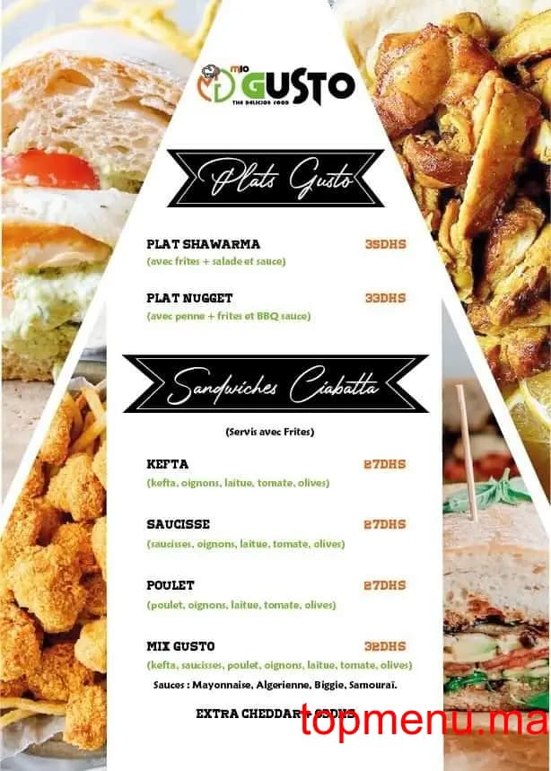 Restaurant Mio Gusto menu page 2 Mio Gusto menu page 2