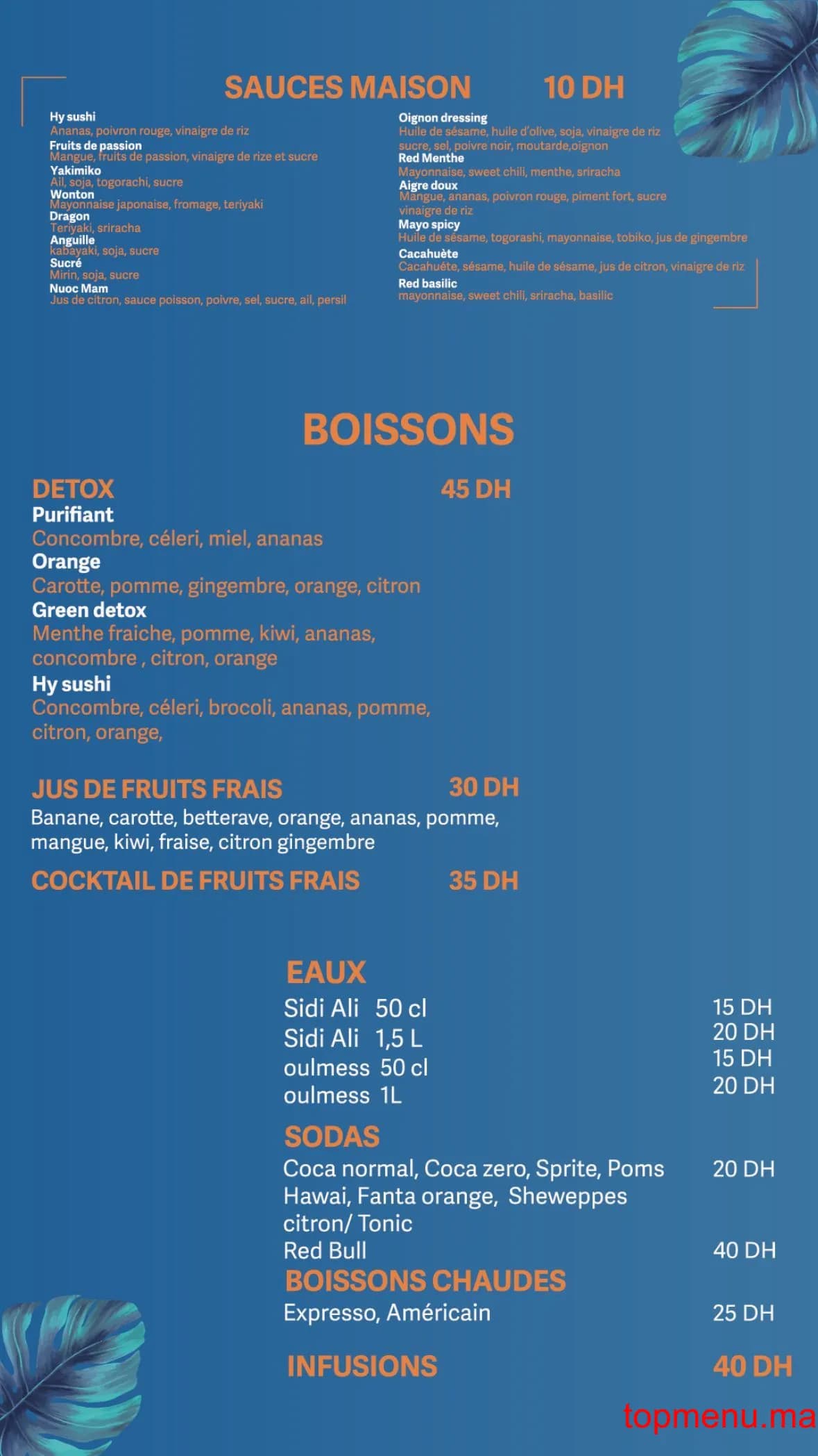 Restaurant Hy Sushi menu page 10 Hy Sushi menu page 10