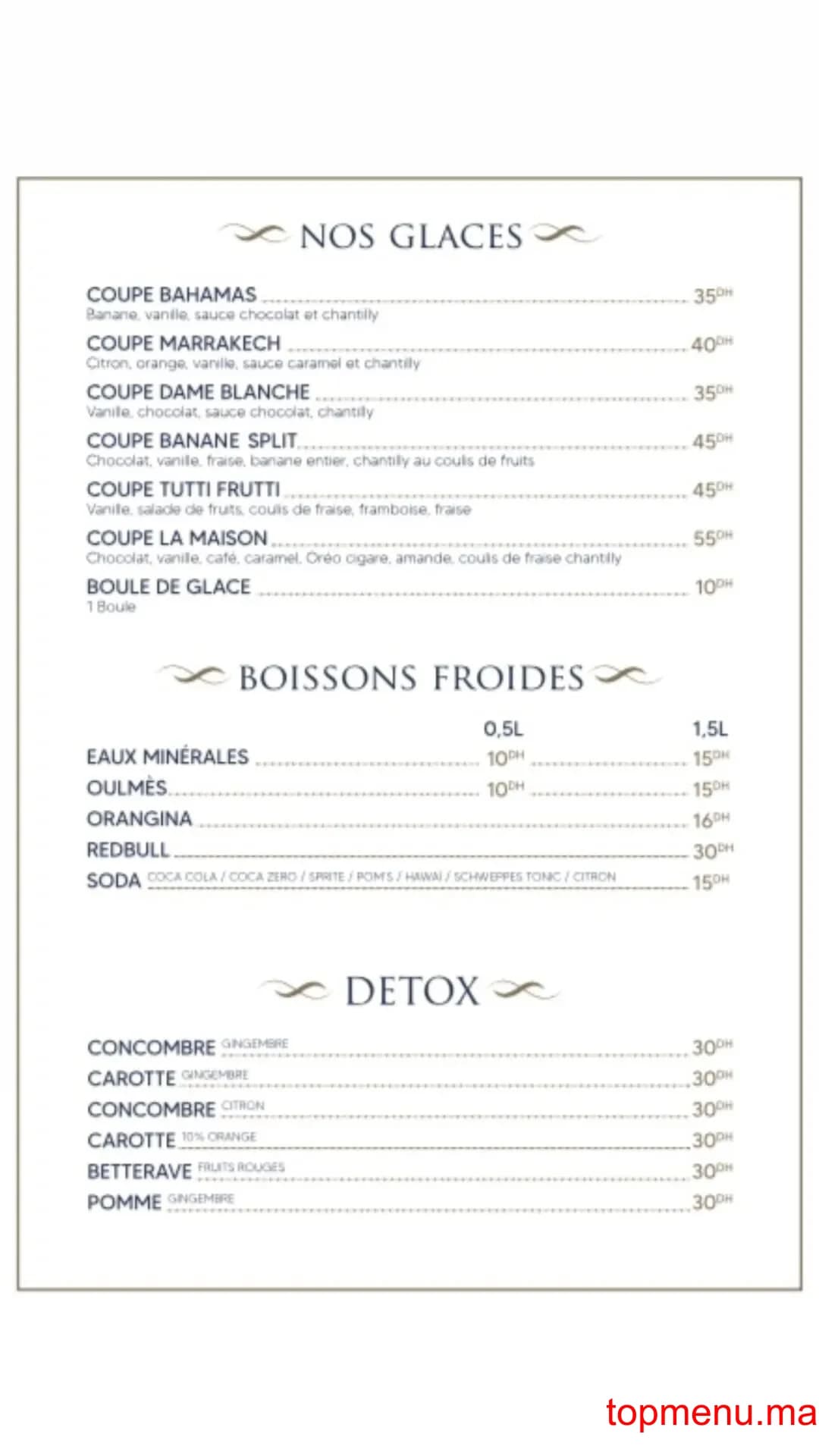 Restaurant La maison du poisson menu page 6 La maison du poisson menu page 6