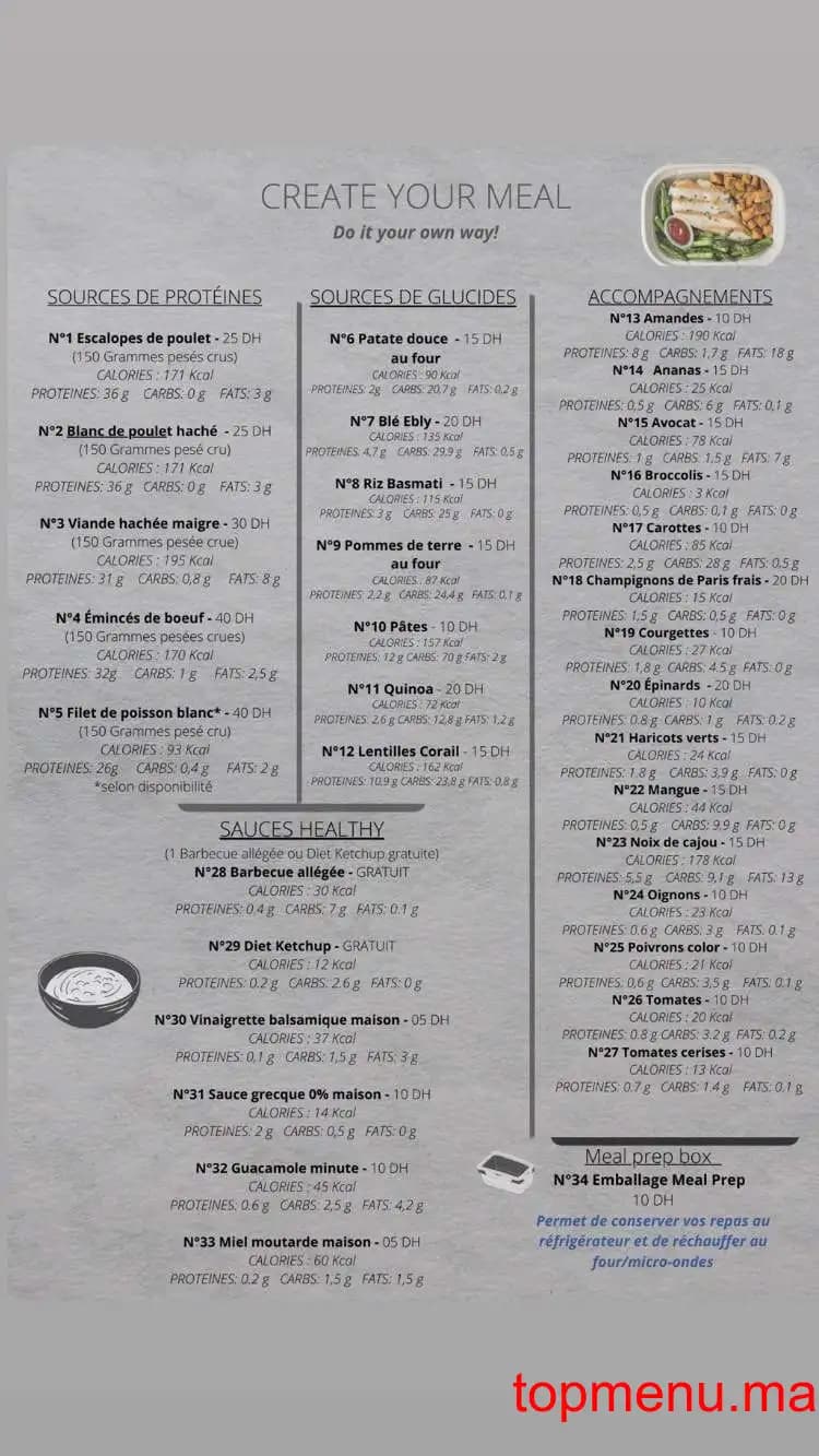 Restaurant EATClean menu page 1 EATClean menu page 1