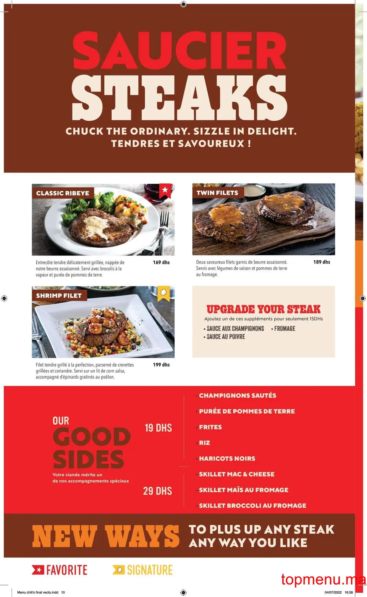 Restaurant Chili’s menu page 5 Chili’s menu page 5