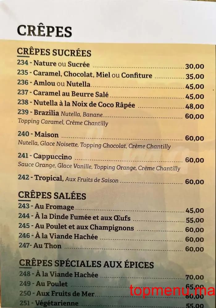 Restaurant Cappuccino menu page 6 Cappuccino menu page 6