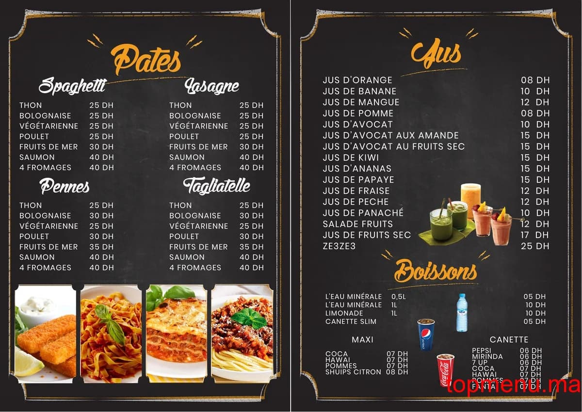 Restaurant Le Tacos menu page 5 Le Tacos menu page 5