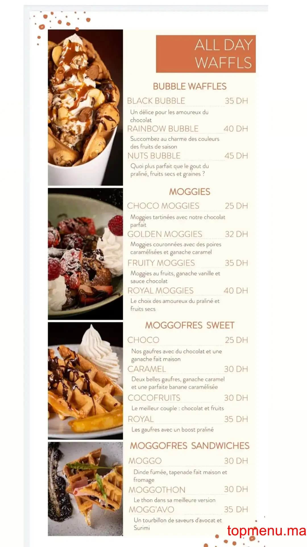 Restaurant Moggo menu page 1 Moggo menu page 1