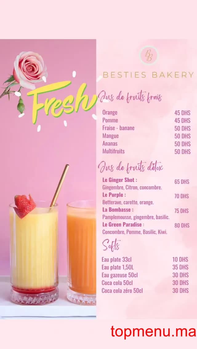 Restaurant Besties Bakery menu page 7 Besties Bakery menu page 7