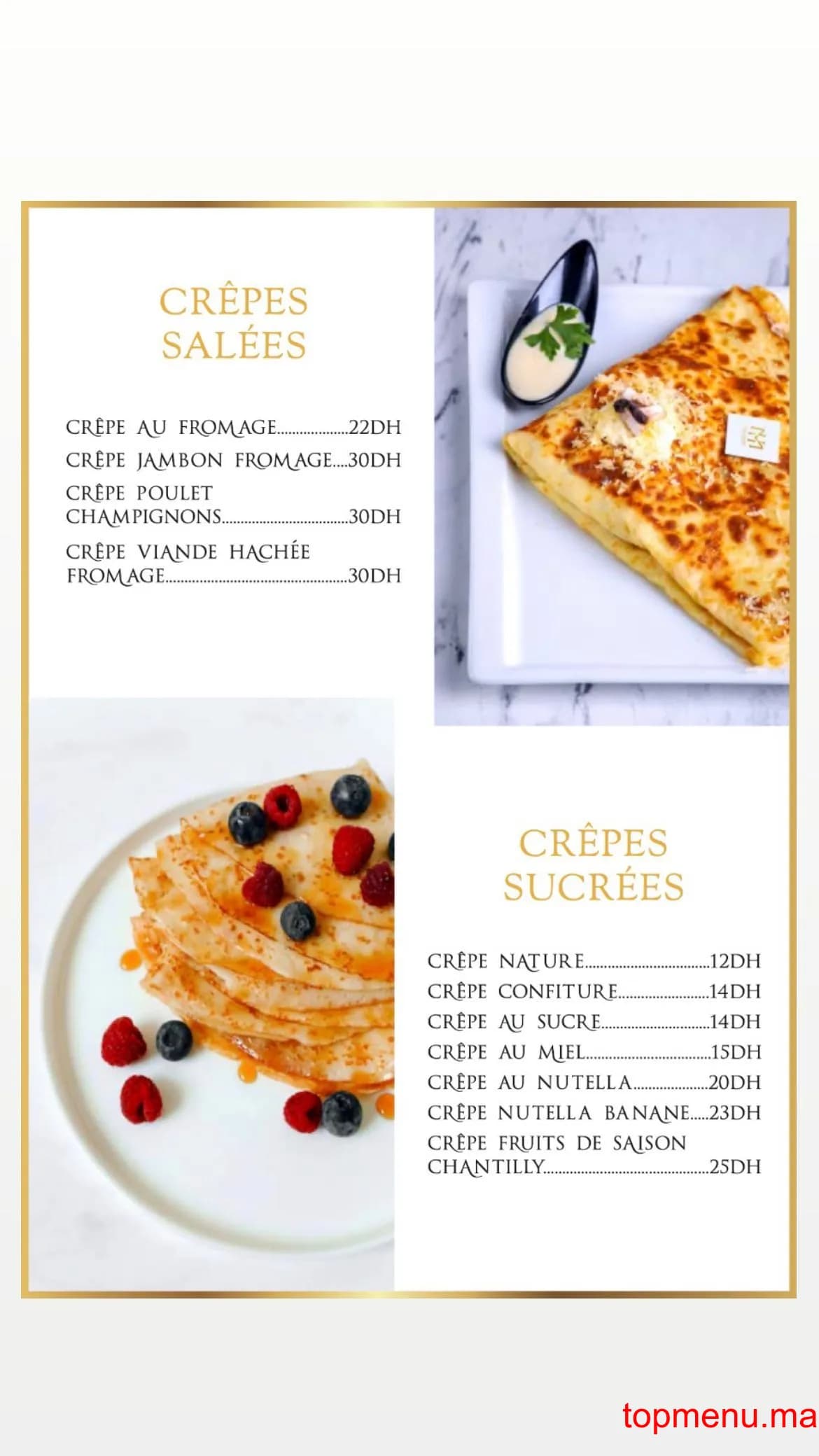 مطعم Maison Honoré قائمة الطعام page 14 Maison Honoré قائمة الطعام page 14