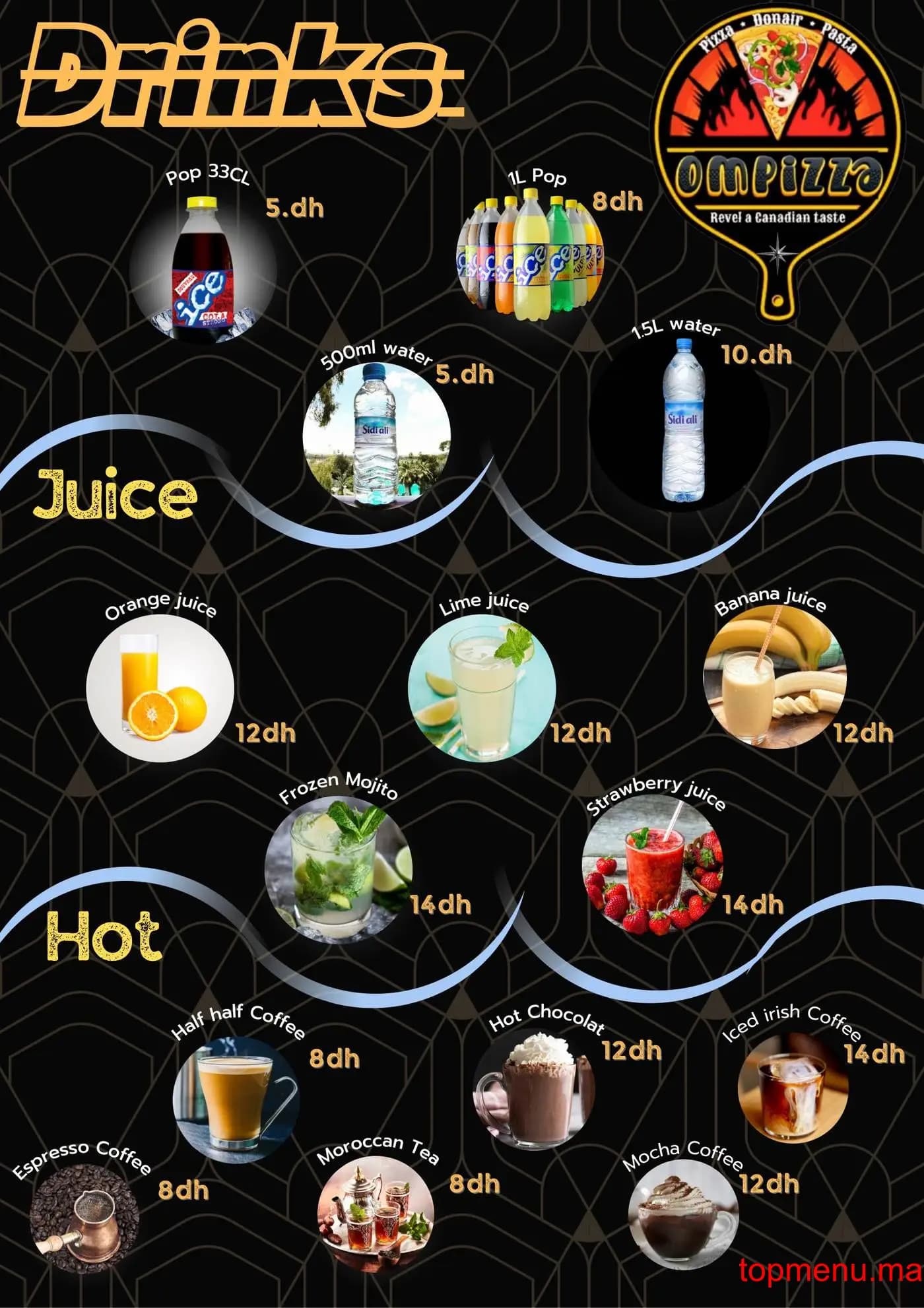 Restaurant Ompizza menu page 7 Ompizza menu page 7