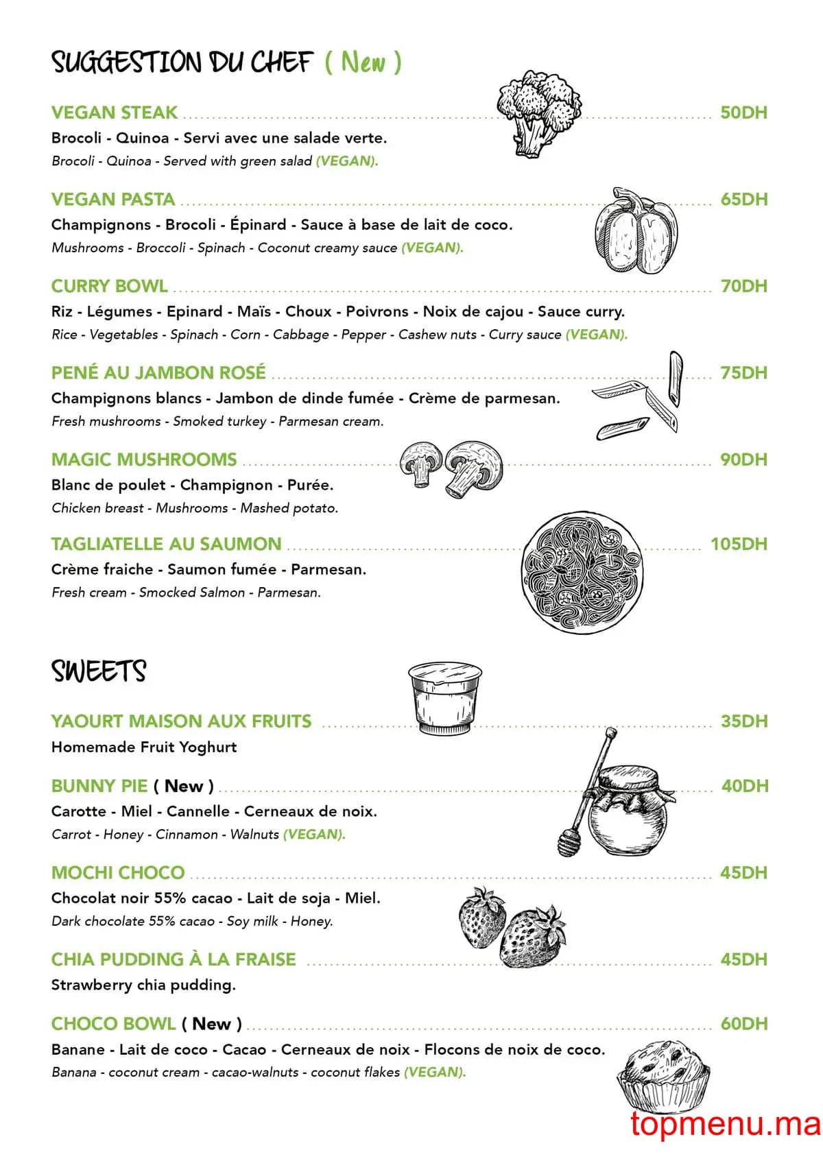 Restaurant Mochi-Eat Healthy menu page 3 Mochi-Eat Healthy menu page 3