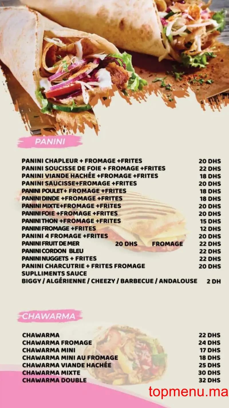 Restaurant Snack Simo menu page 8 Snack Simo menu page 8