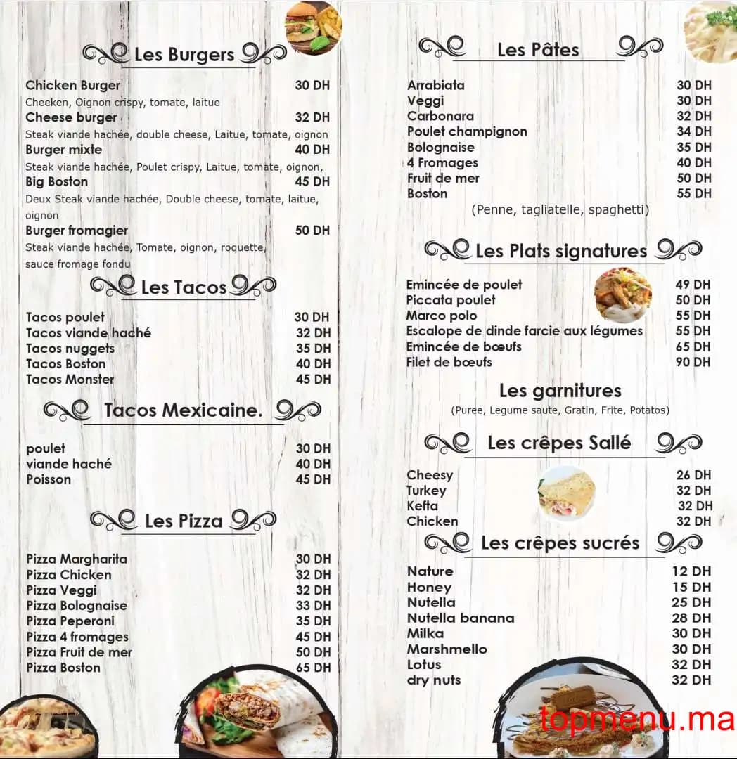 Restaurant Boston Coffee Restaurant menu page 3 Boston Coffee Restaurant menu page 3