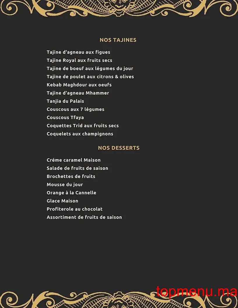 Restaurant Le Château menu page 2 Le Château menu page 2