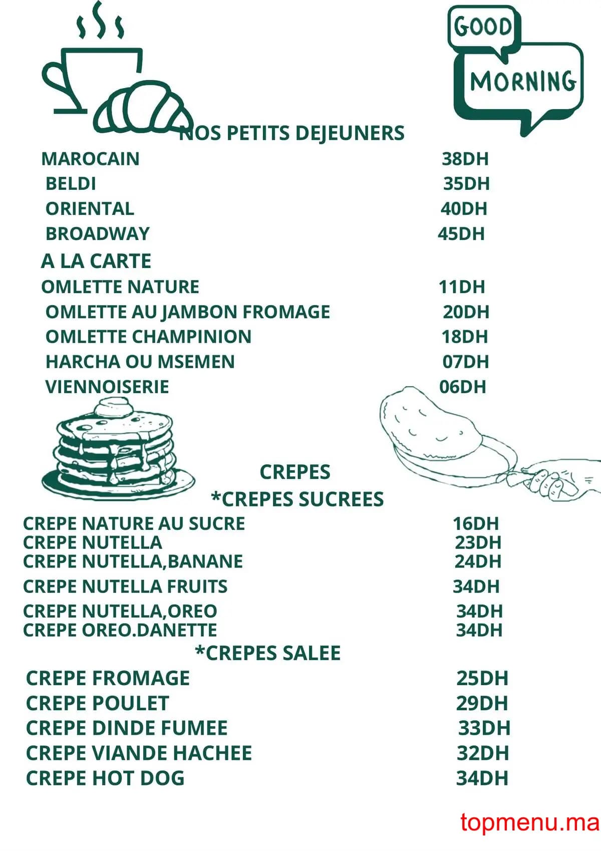 مطعم Café Restaurant BROADWAY قائمة الطعام page 1 Café Restaurant BROADWAY قائمة الطعام page 1