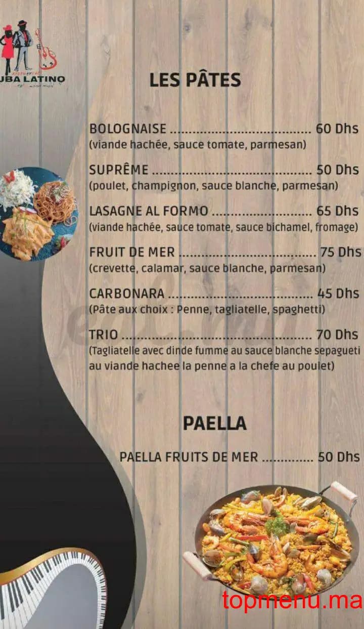 Restaurant Cuba Latino menu page 19 Cuba Latino menu page 19