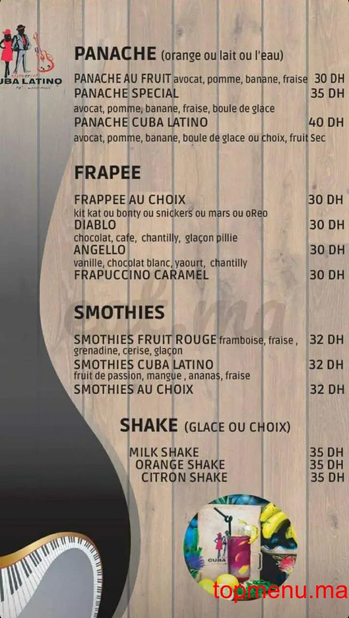 Restaurant Cuba Latino menu page 5 Cuba Latino menu page 5