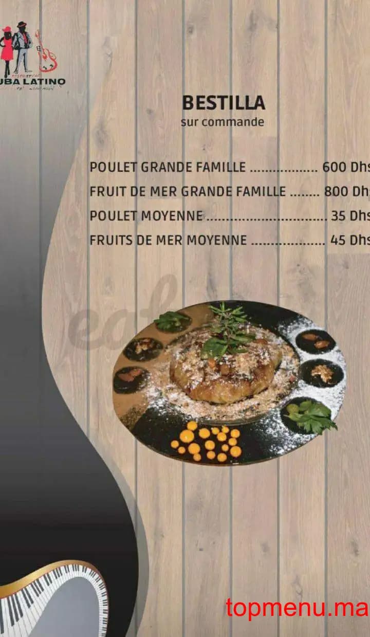 Restaurant Cuba Latino menu page 13 Cuba Latino menu page 13