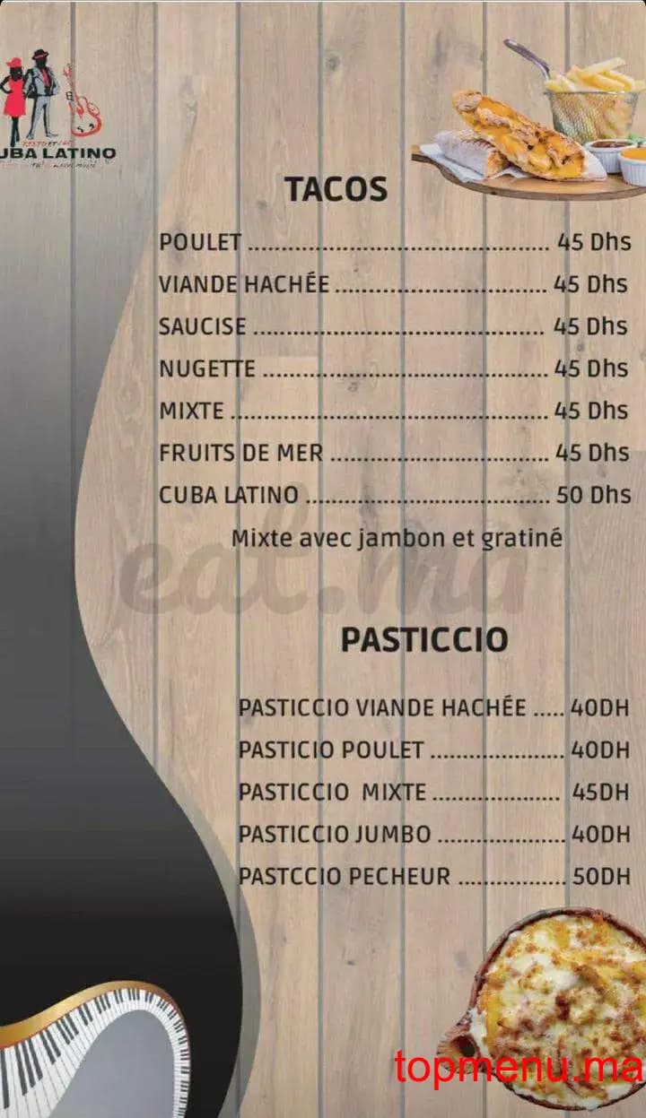 Restaurant Cuba Latino menu page 20 Cuba Latino menu page 20