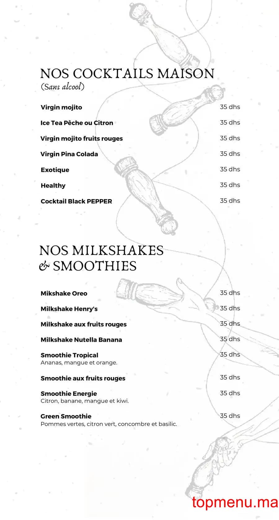 Restaurant Black Pepper menu page 7 Black Pepper menu page 7