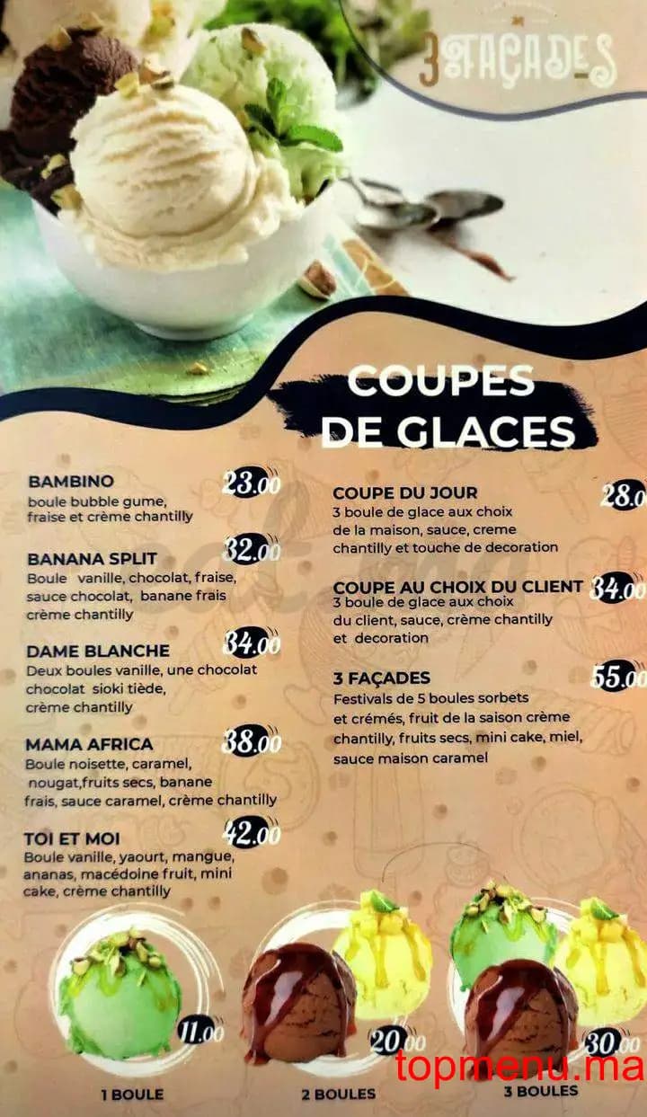 Restaurant 3 Façades menu page 6 3 Façades menu page 6