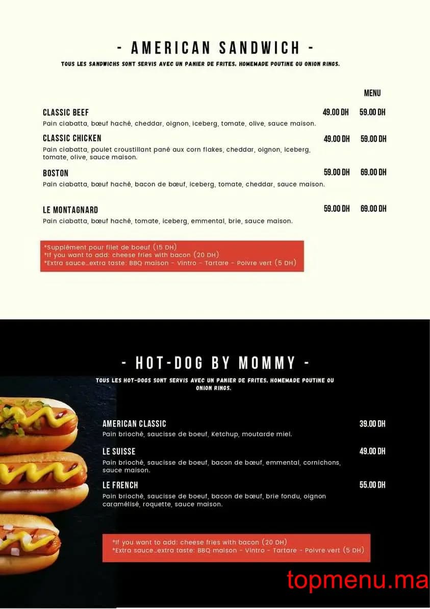 Restaurant Le vintro menu page 2 Le vintro menu page 2