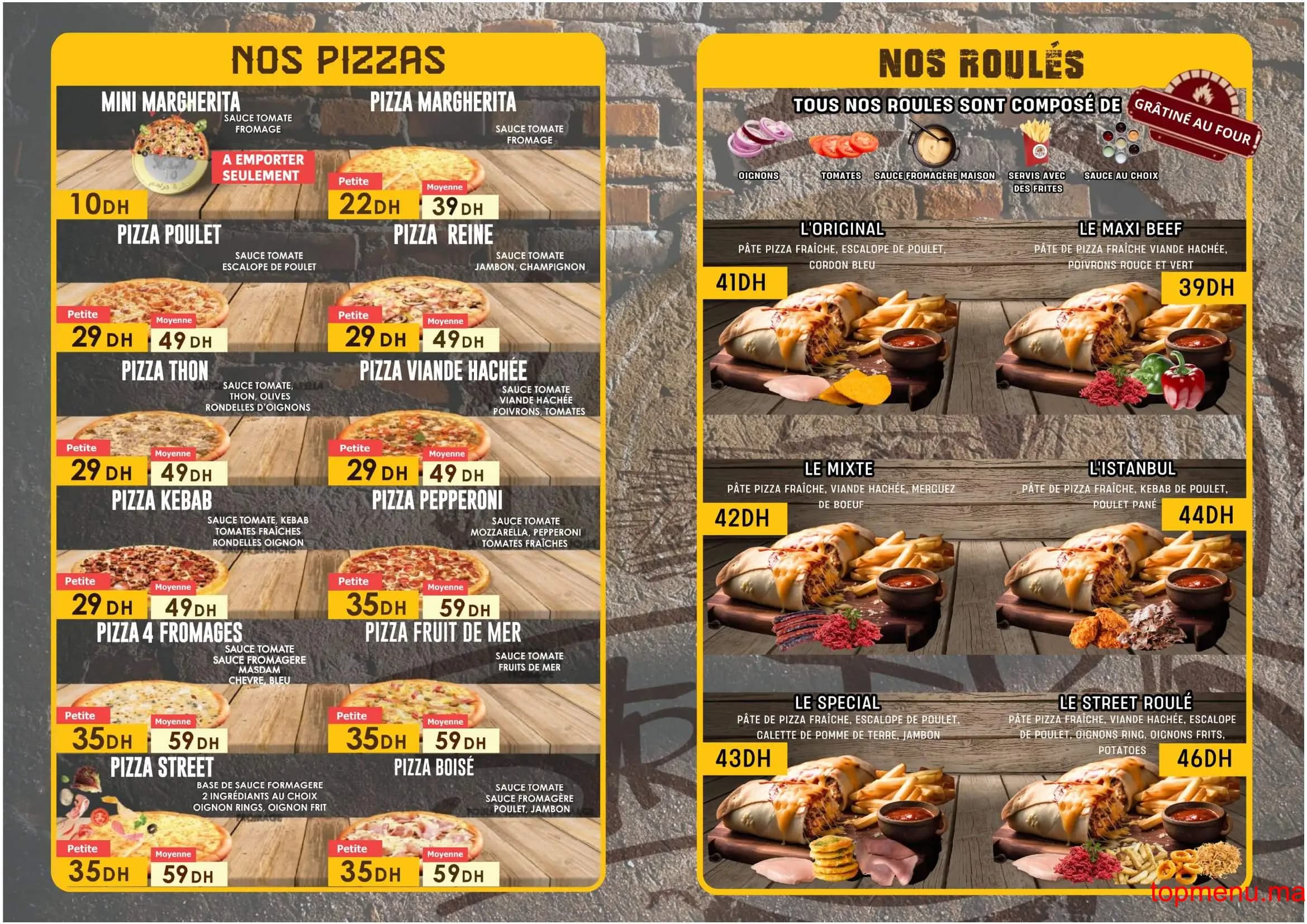 Restaurant Street Food menu page 3 Street Food menu page 3