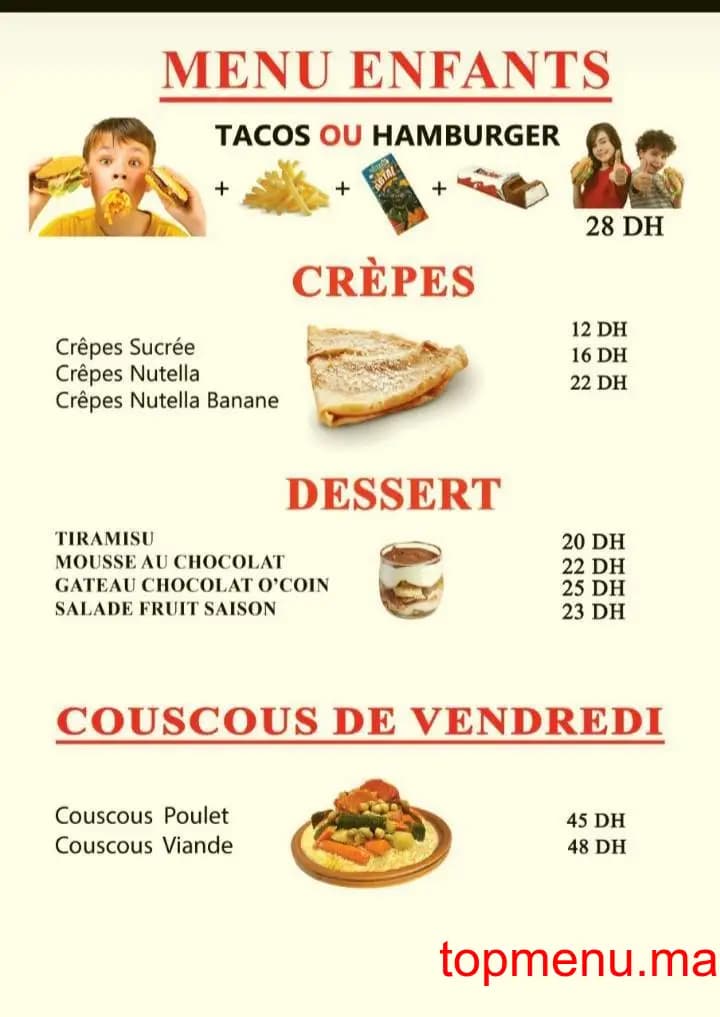 Restaurant O’Coin menu page 4 O’Coin menu page 4