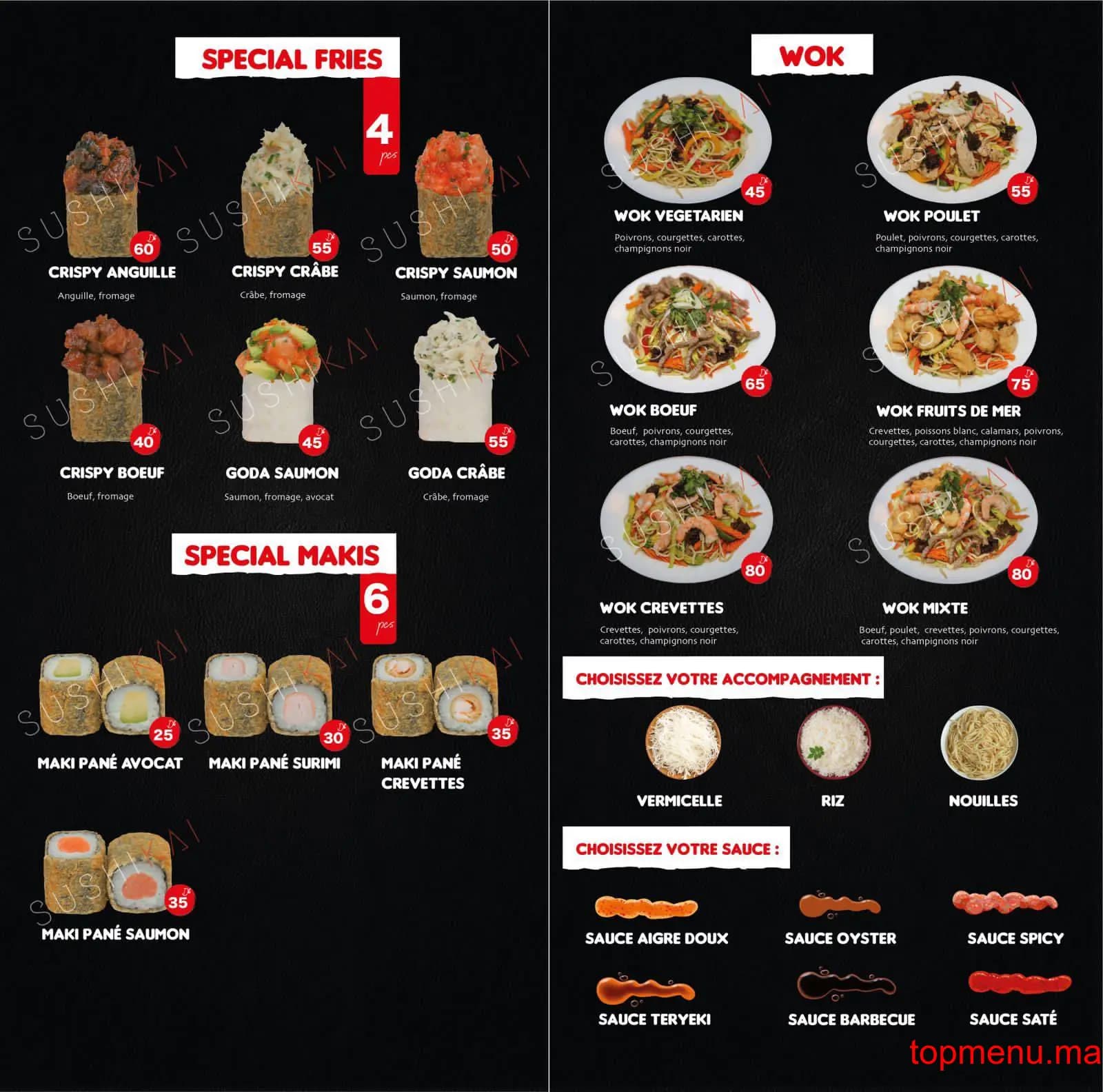 Restaurant Sushikai menu page 6 Sushikai menu page 6