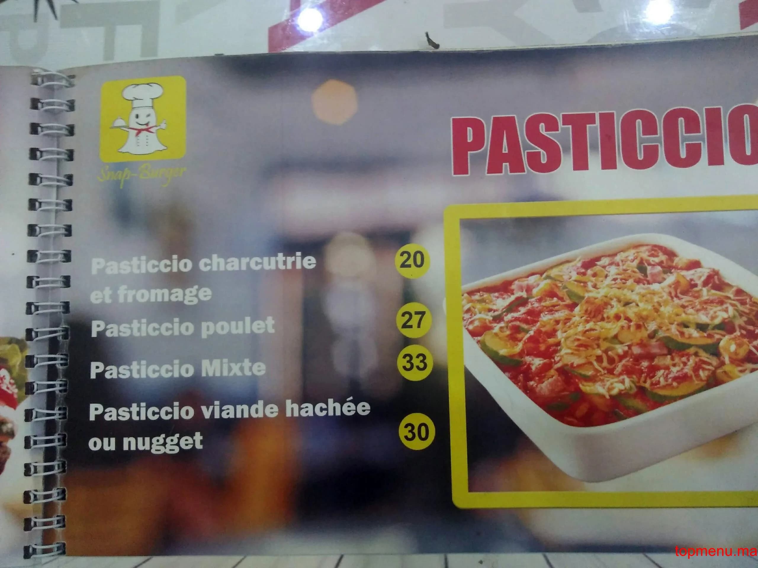 مطعم Snap Burger قائمة الطعام page 4 Snap Burger قائمة الطعام page 4