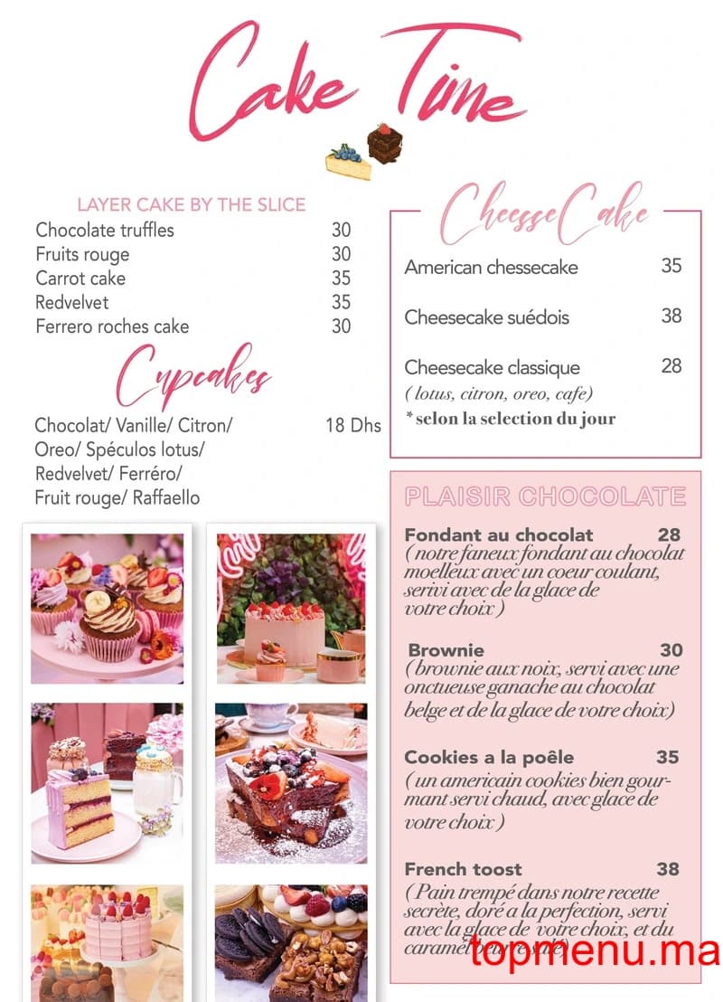 Restaurant Cake & Break menu page 7 Cake & Break menu page 7