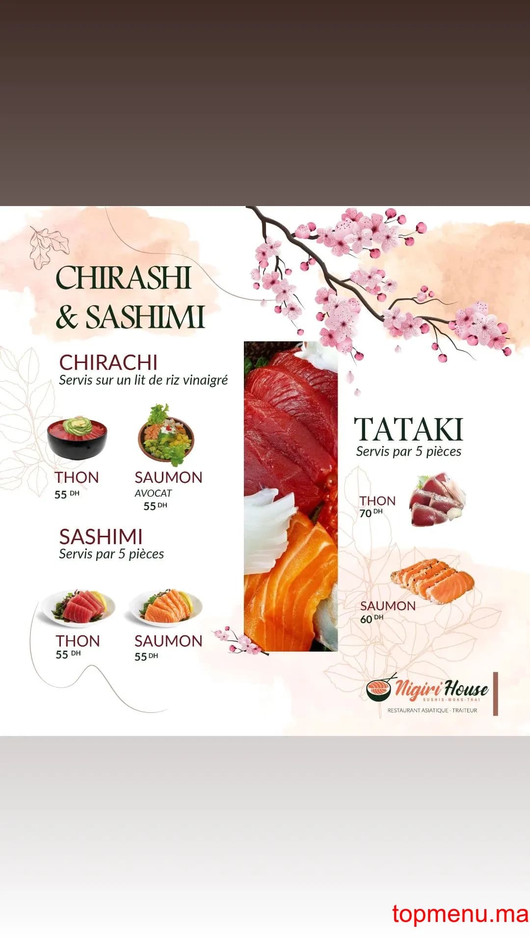 Restaurant Nigiri House Saidia Marina menu page 14 Nigiri House Saidia Marina menu page 14