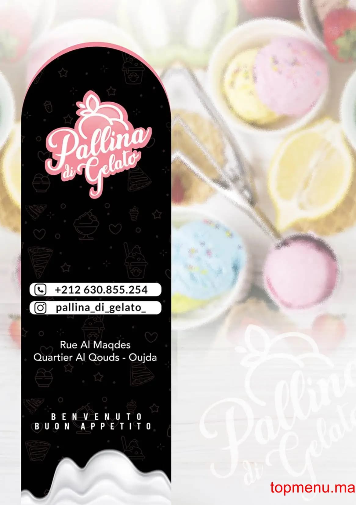 Restaurant Pallina Di Gelato menu page 14 Pallina Di Gelato menu page 14