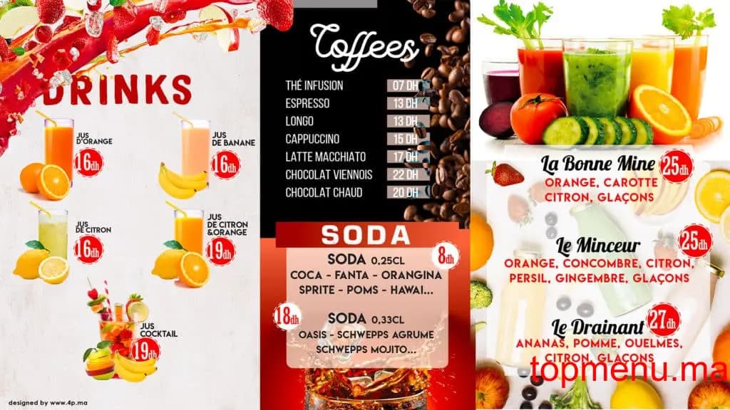 Restaurant La Pelle a Pizza menu page 2 La Pelle a Pizza menu page 2