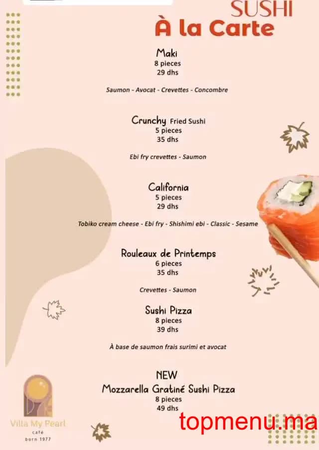 مطعم Villa My Pearl Café قائمة الطعام page 4 Villa My Pearl Café قائمة الطعام page 4