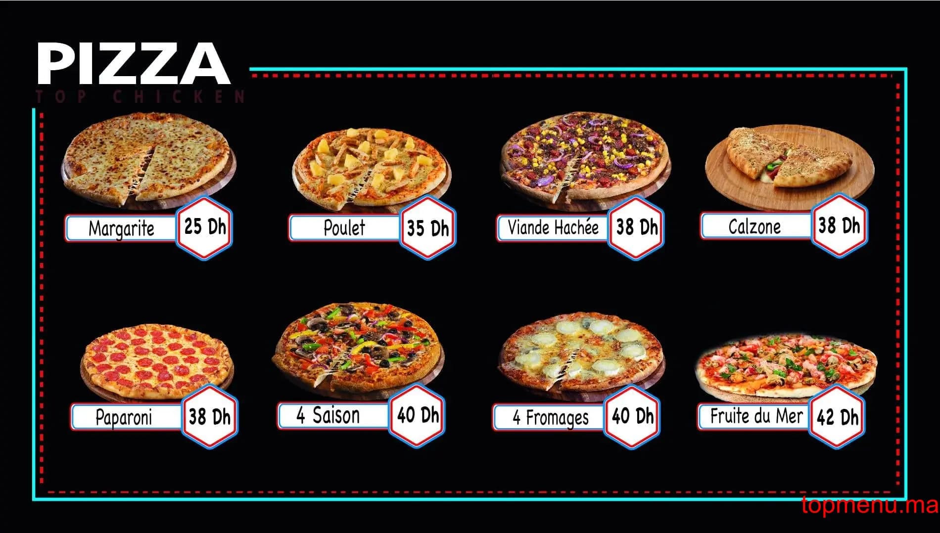 Restaurant Top Chicken menu page 1 Top Chicken menu page 1
