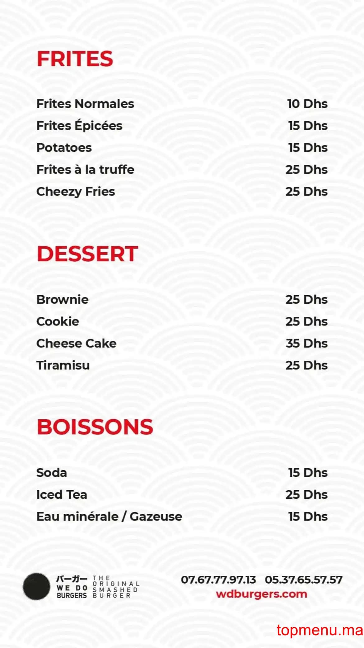 Restaurant We do burgers menu page 4 We do burgers menu page 4