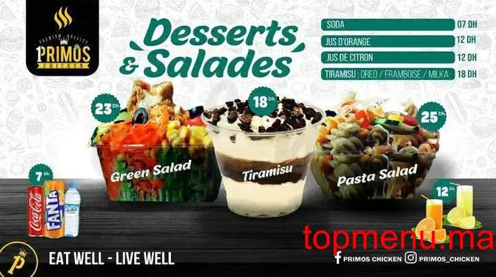 Restaurant Primos Chicken menu page 7 Primos Chicken menu page 7
