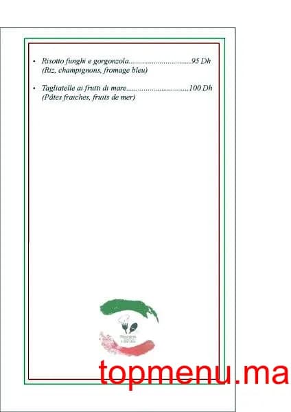 Restaurant Il Giardino menu page 3 Il Giardino menu page 3