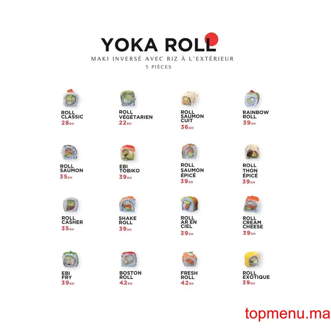Restaurant Yoka sushi menu page 12 Yoka sushi menu page 12