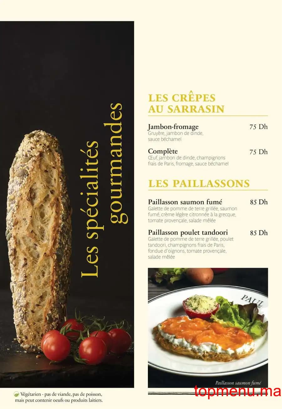 Restaurant Paul Souissi menu page 3 Paul Souissi menu page 3