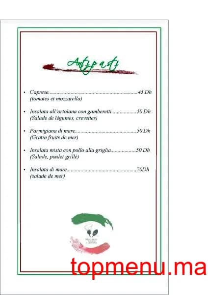 Restaurant Il Giardino menu page 1 Il Giardino menu page 1